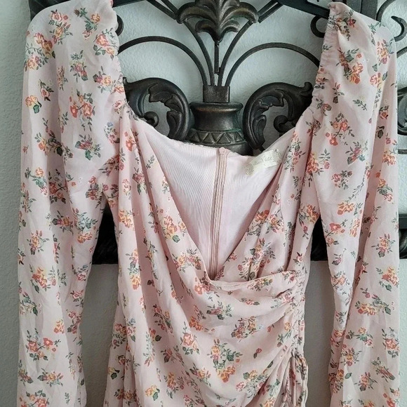 Altr'd State Floral Ruched Waist Side Tie Dress - Picture 3 of 15